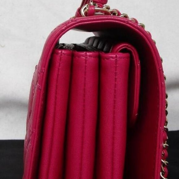 100% AUTHENTIC CHANEL LAMBSKIN QUILTED SMALL HAND TIED TOP HANDLE FLAP BAG - Picture 4 of 16